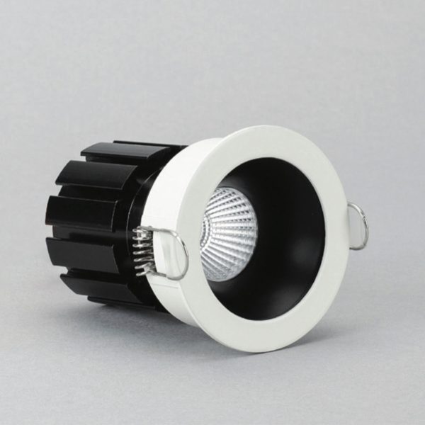 LEARC aluminium powder coated white black finish 7 watt LED down light with Bridgelux COB and high quality LED driver B1082