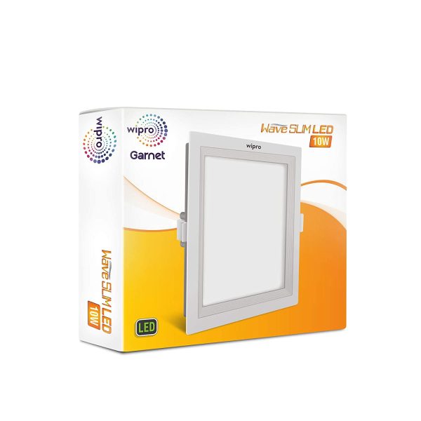 Wipro Garnet Wave Slim 10 watt Square Panel Light 6000K WP1022