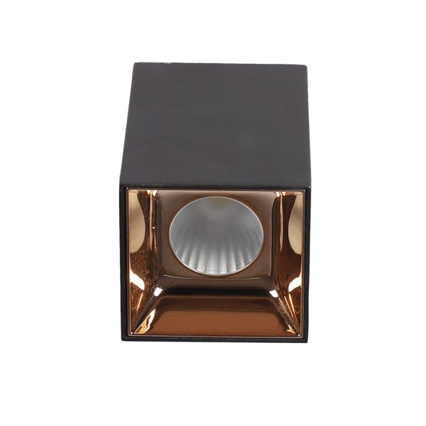 LEARC aluminium die cast black finish rose gold reflector 12 watt Bridgelux / equivalent COB LED Ceiling Surface drum B1116
