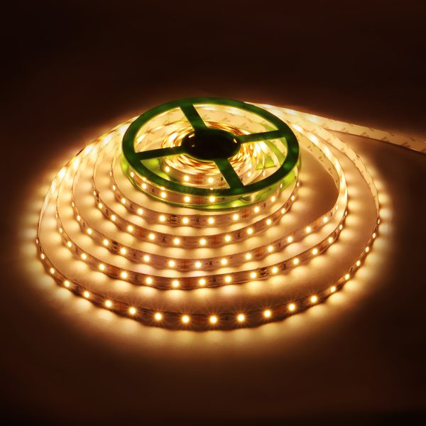 LEARC 2835 LED strip 240 LED 10 mm 24 watt per meter used with 12 volt 10A LED driver without driver warm white 5 meter B1196