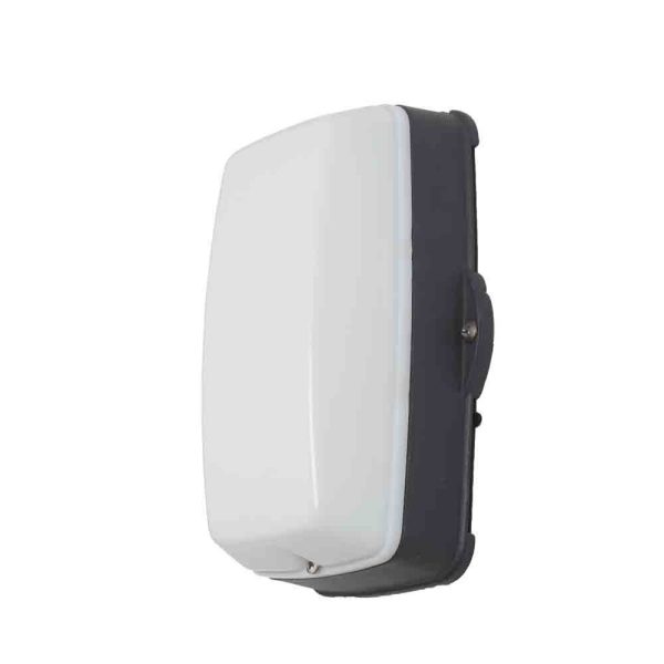 SUPERSCAPE aluminium 12 watt LED Bulkhead light grey with high quality acrylic diffuser , Top branded LED , Philips/ Osram driver 3K BUL34