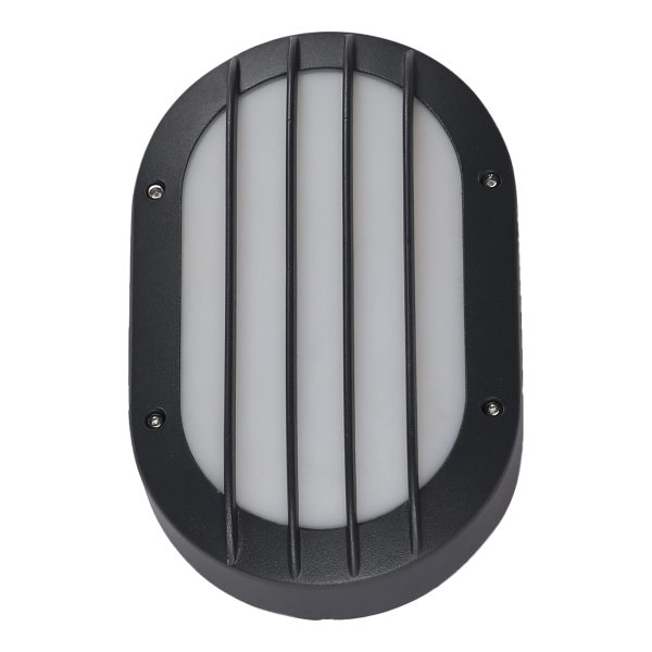 SUPERSCAPE 10 watt aluminium oval  jaali LED bulkhead with Edison LED and Philips LED driver 3k BUL53