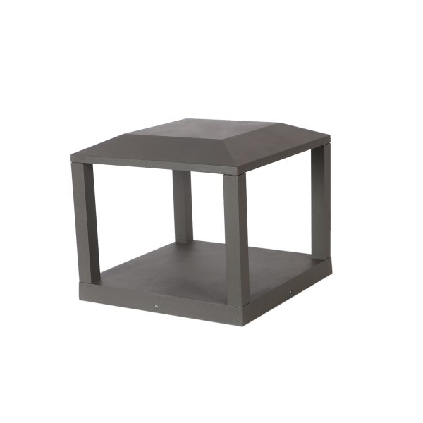 SUPERSCAPE aluminium die cast grey 12 watt square LED Gate light with top branded LED and high quality LED driver warm white GL4887-M