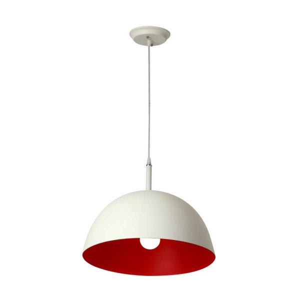 LEARC Designer Lighting 16 inch white red Metal Pendent Single HL3815