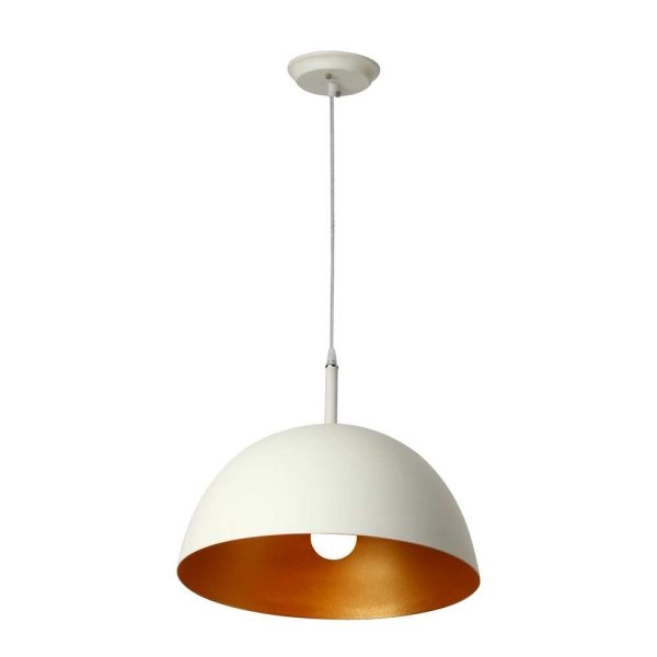 LEARC Designer Lighting 16 inch white gold Metal Pendent Single HL3817