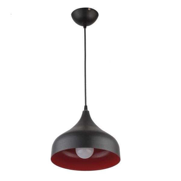LEARC Designer Lighting black red Metal Pendent Single HL3890-1