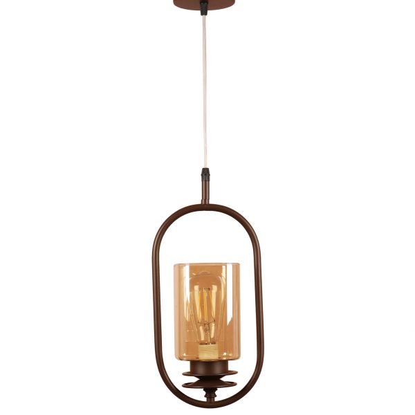 LEARC Designer Lighting Glass Metal Pendent Single HL6078
