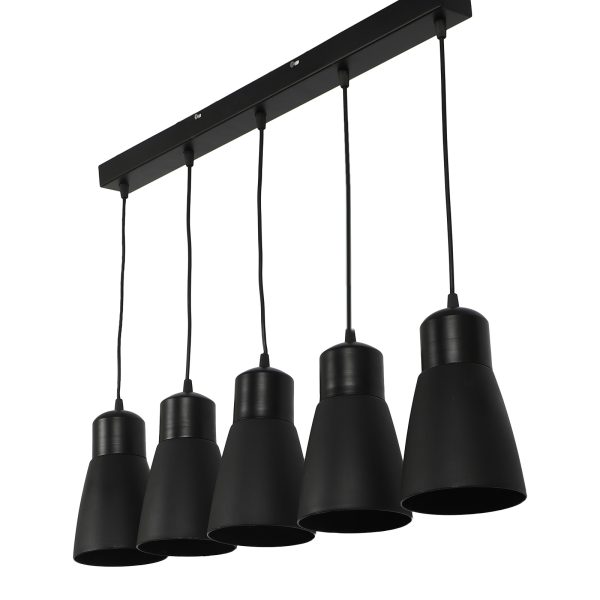 LEARC  aluminium sheet pc diffuser powder coated back finish 5 light cluster reectangular hanging light 9 watt each 3K HL7098-5