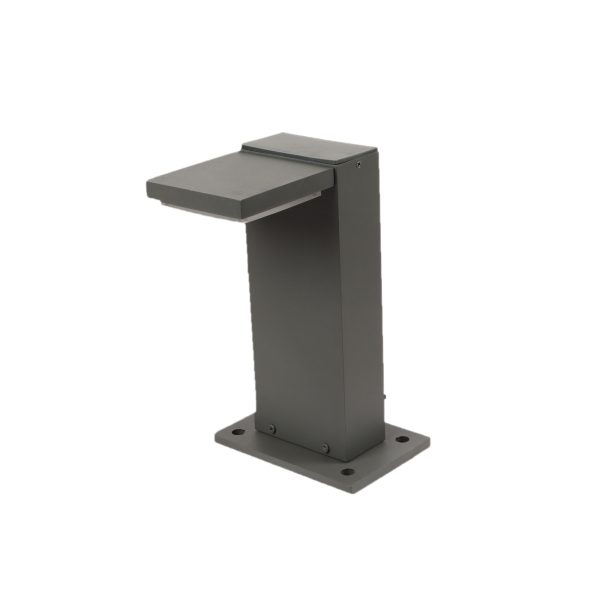 SUPERSCAPE   aluminium die cast 10 inch one side 6 watt LED bollard grey with top branded LED and high quality LED driver K1018-S