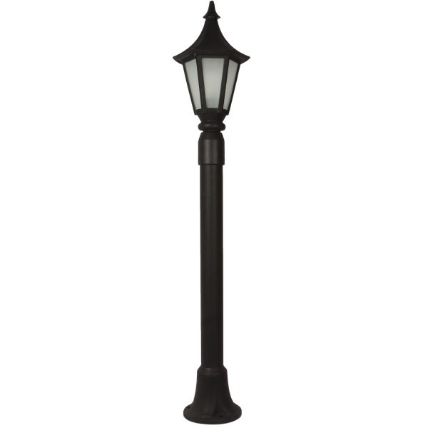 SUPERSCAPE Outdoor Lighting aluminium die cast crinkled black finish 46 inch traditional bollard Light K1076