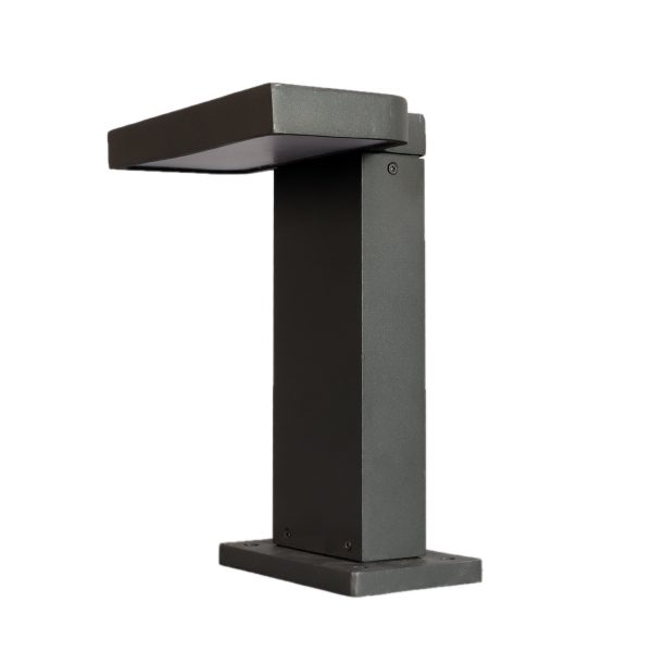 SUPERSCAPE Outdoor Lighting  aluminium die cast 12 inch 18 watt LED bollard grey with top branded LED and high quality LED driver K1096