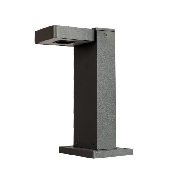 SUPERSCAPE Outdoor Lighting  aluminium die cast 11 inch 12 watt LED bollard grey with top branded LED and high quality LED driver K1097