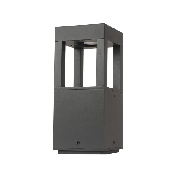 SUPERSCAPE Outdoor Lighting  aluminium die cast 10 inch 12 watt LED bollard grey powered by CREE LED and high quality LED driver K1121-S