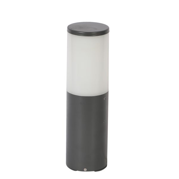 SUPERSCAPE Outdoor Lighting aluminium die cast 12 inch bollard grey for E27 LED lamp with high quality acrylic K1139-S
