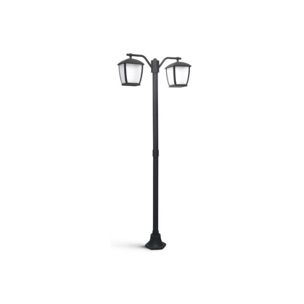 SUPERSCAPE black finish 7 feet two light pole light K1143