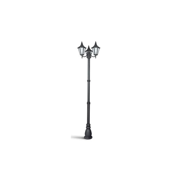 SUPERSCAPE black finish aluminium die cast 9 feet three light pole light K1148