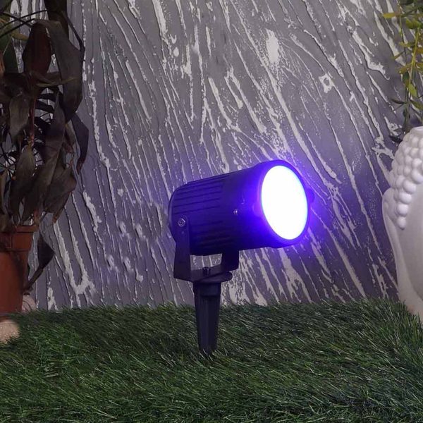 SUPERSCAPE aluminium die cast IP66 10 watt grey LED spike light with green light K1173