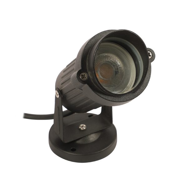 SUPERSCAPE aluminium IP65 outdoor spot light black for top branded replacable 4 to 10 watt MR16 LED lamp, without lamp K1202