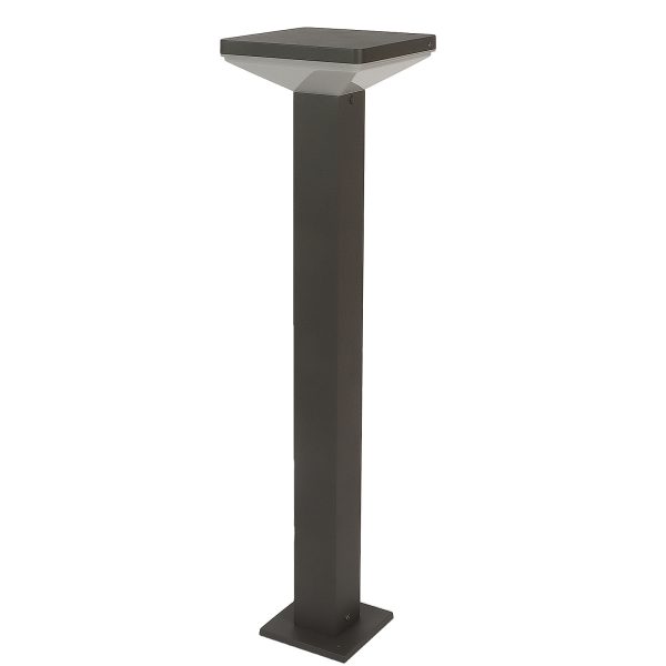 SUPERSCAPE aluminium grey 12 watt 24 inch LED Bollard light with high quality acrylic diffuser and top branded LED and driver K1206-M