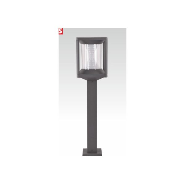 SUPERSCAPE aluminium die cast 14 watt 24 inch bollard grey with high quality clear acrylic diffuser and top branded LED and driver K1218-M