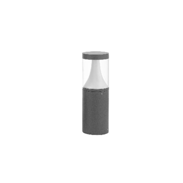 SUPERSCAPE premium aluminium 12 inch 12 watt LED bollard grey with top branded LED and high quality LED driver 3K K1300-S
