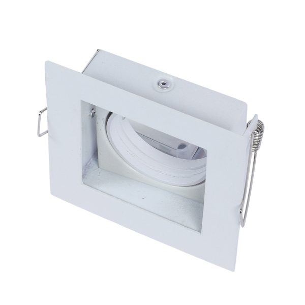LEARC aluminium die cast white single lamp fitting for top branded  replacable  MR16 GU10 LED lamp 3 to 15 watt K1393-1