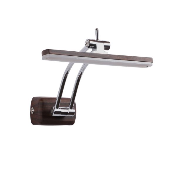 LEARC LED Lighting aluminium die cast premium wood finish 6 watt 6.6  inch LED picture Light with yellow light ML333-S