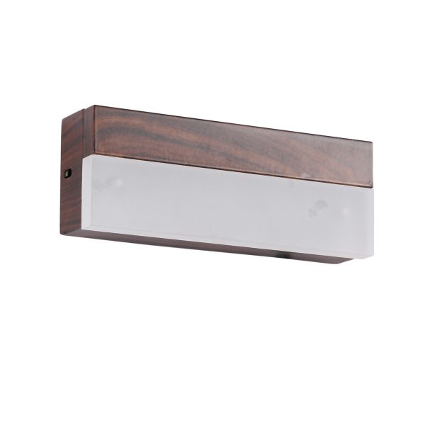 LEARC LED Lighting aluminium die cast premium wood finish 7.5 inch 9 watt LED Mirror Light with yellow light  ML337-S