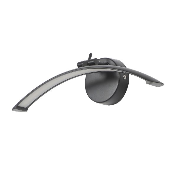 LEARC 9 watt aluminium black finish 13.4 inch curve picture light with yellow light ML481-3K