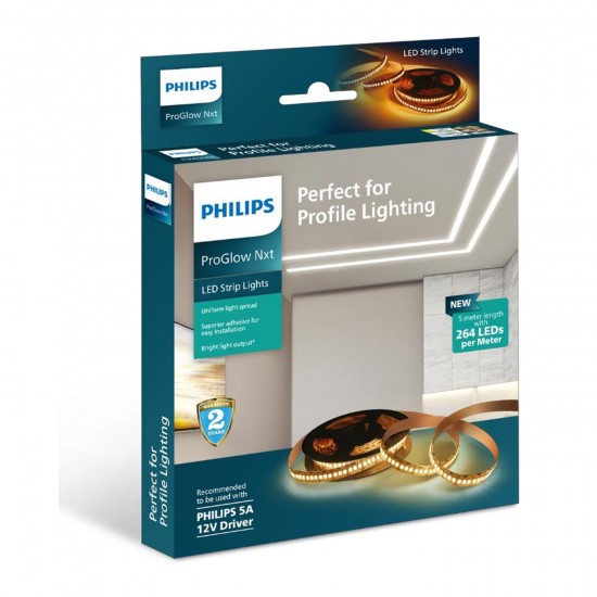PHILIPS PROGLOW NXT 55 WATT LED STRIP LIGHT 264 LED PER METER NEUTRAL WHITE 4000K WITHOUT DRIVER PH1241