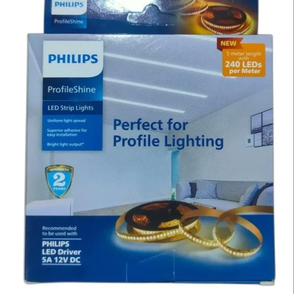 PHILIPS PROFILE SHINE 45 WATT LED STRIP LIGHT 240 LED PER METER WITHOUT DRIVER COOL DAY LIGHT WHITE 3000K PH1257