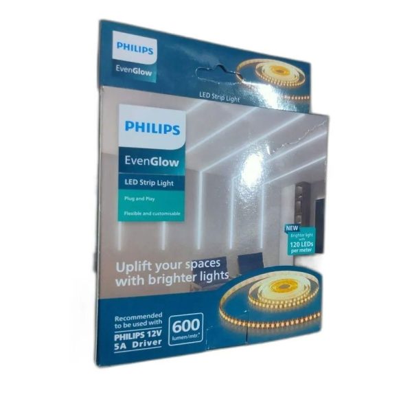 PHILIPS EVEN GLOW 8 MM LED STRIP 120 LED 6.6 WATT PER METER 5 METER WITHOUT DRIVER WARM WHITE PH1515