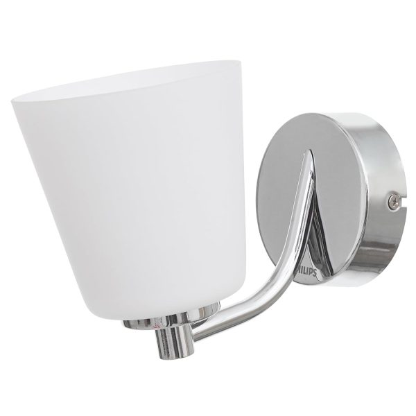 PHILIPS 581925 6 WATT JADE WALL LIGHT CHROME FINISH WITH YELLOW  LIGHT PH1560