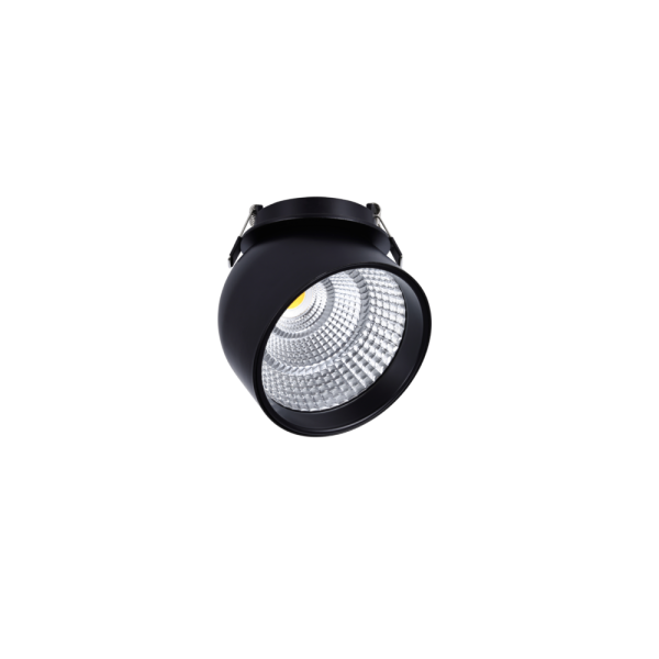 LEARC aluminium black finish 7 watt all angle adjustible recessed spot light PR6313