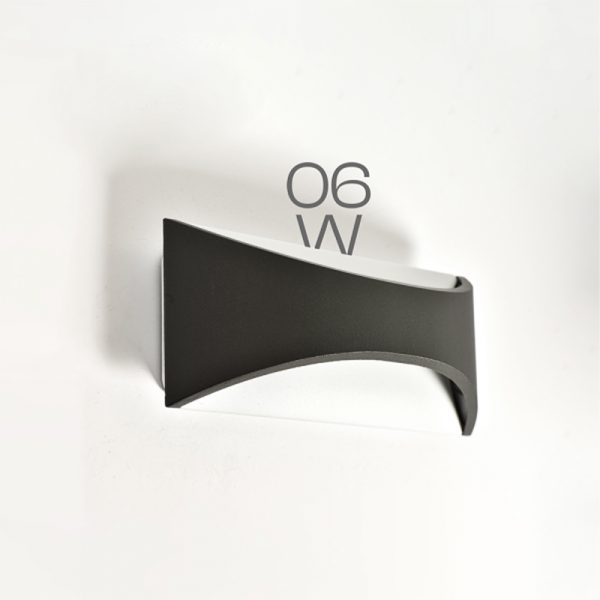 SUPERSCAPE premium aluminium grey finish 6 watt CREE LED IP65 outdoor wall light grey finish 3K PR6330