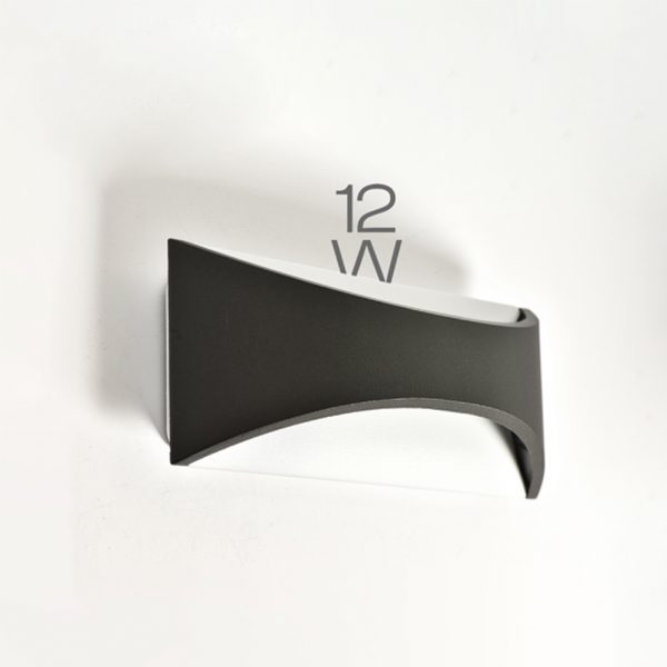 SUPERSCAPE premium aluminium grey finish 12 watt CREE LED IP65 outdoor wall light 3K PR6331