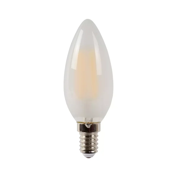 RENESOLA 5 WATT DIMMABLE LED FILAMENT CANDLE BULB FROSTED E14 WARM WHITE YELLOW LIGHT 2700K   RN1016