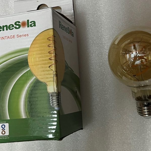 RENESOLA G95 5 WATT  LED FILAMENT BULB E27 2200K RN1028