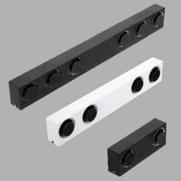 SUPERSCAPE 12 lens 12x1 watt grey finish exterior wall light LED with narrow beam for design patern SE2353