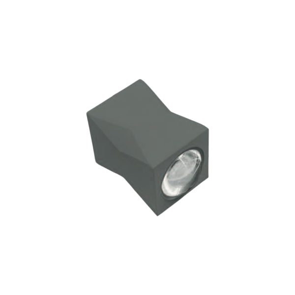 SUPERSCAPE Exterior 2X1 watt 2 way exterior wall light LED grey finish with top branded LED and driver 3K SE2370