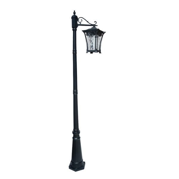 SUPERSCAPE aluminium die cast 2 meter E27 garden Pole light black SK5355