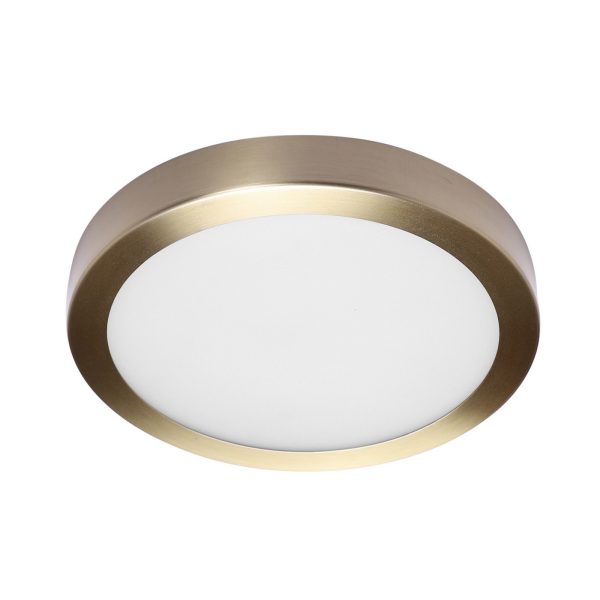 LEARC Led Lighting antique gold finish 24 watt round Led Ceiling Light Surface with yellow light T6504-WW