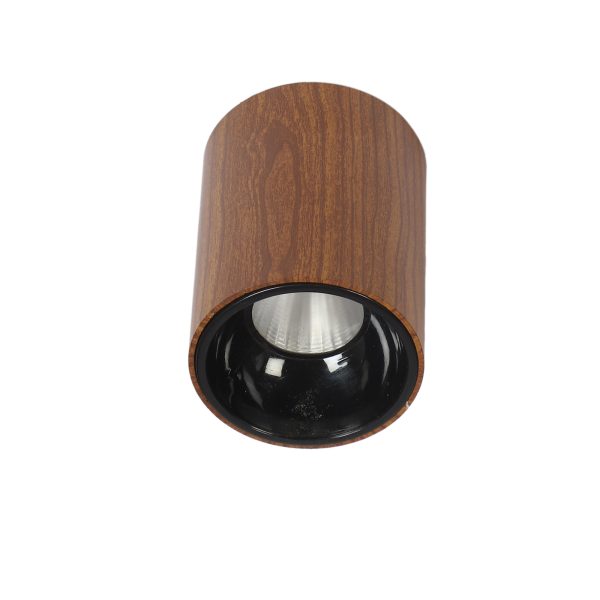 LEARC colour changing 3 in 1, 12 watt LED drum ceiling light wooden finish TR1705-3C