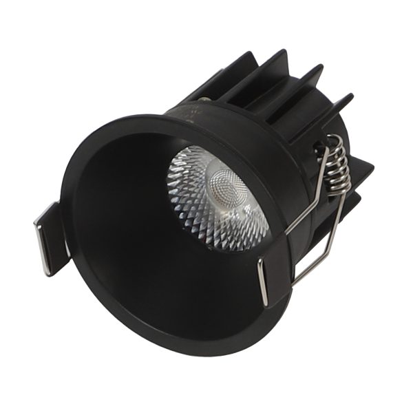 LEARC aluminium black anti glare 7W colour changing 3 in 1 LED down light with Bridgelux COB and high quality LED Driver TR1724-3C