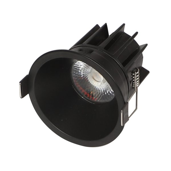 LEARC aluminium black anti glare 12W Dimmable and Tunable LED down light with Bridgelux COB and high quality LED Driver TR1725-DT