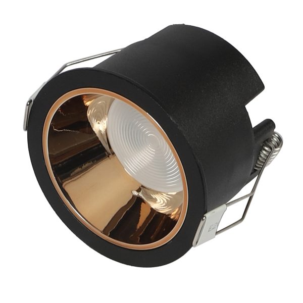 LEARC aluminium black finish rose gold reflector 12 watt deep LED down light with Bridgelux COB and philips LED driver TR1732