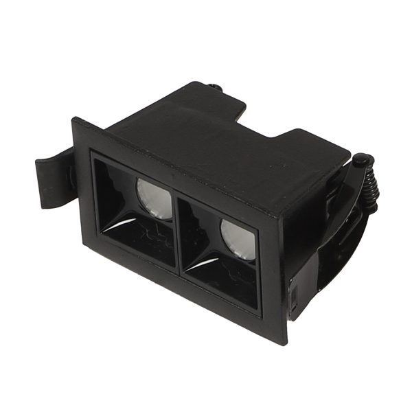 LEARC aluminium powder coated black finish 2 x 2 watt LED Linear down light with Bridgelux COB and Philips LED driver TR1744