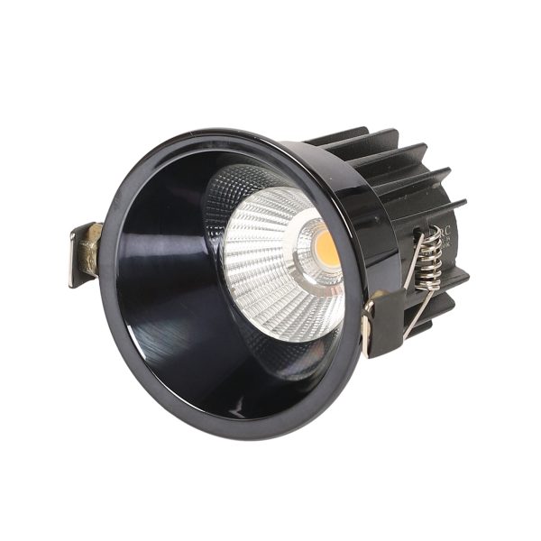 LEARC aluminium gun black 12 watt Bridgelux LED down light with Philips or equivalent driver TR1822