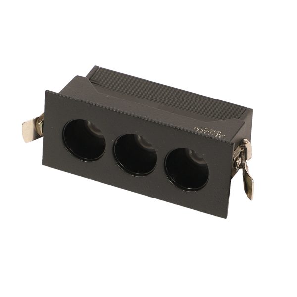 LEARC aluminium black finish 3 x 2 watt LED Linear down light with Bridgelux COB and Fulham LED driver TR1827