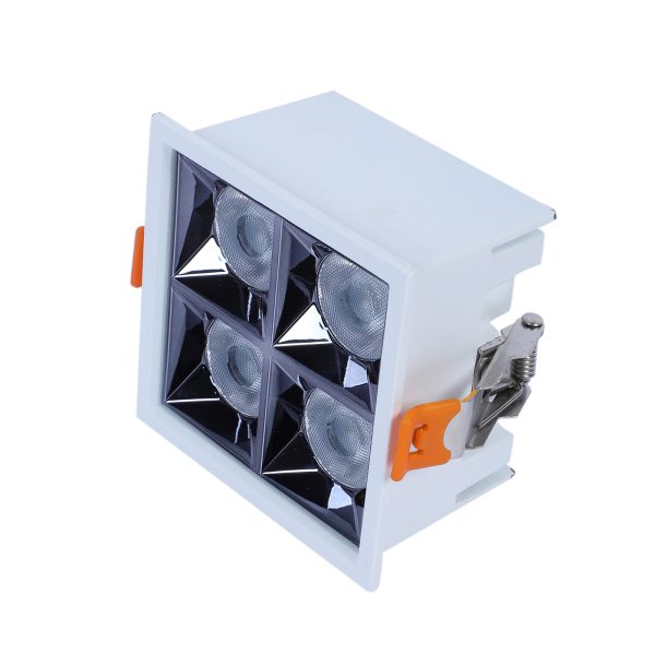 LEARC aluminium white finish 4 x 4 watt anti glare square LED Linear down light with Bridgelux COB and Fulham LED driver TR1905